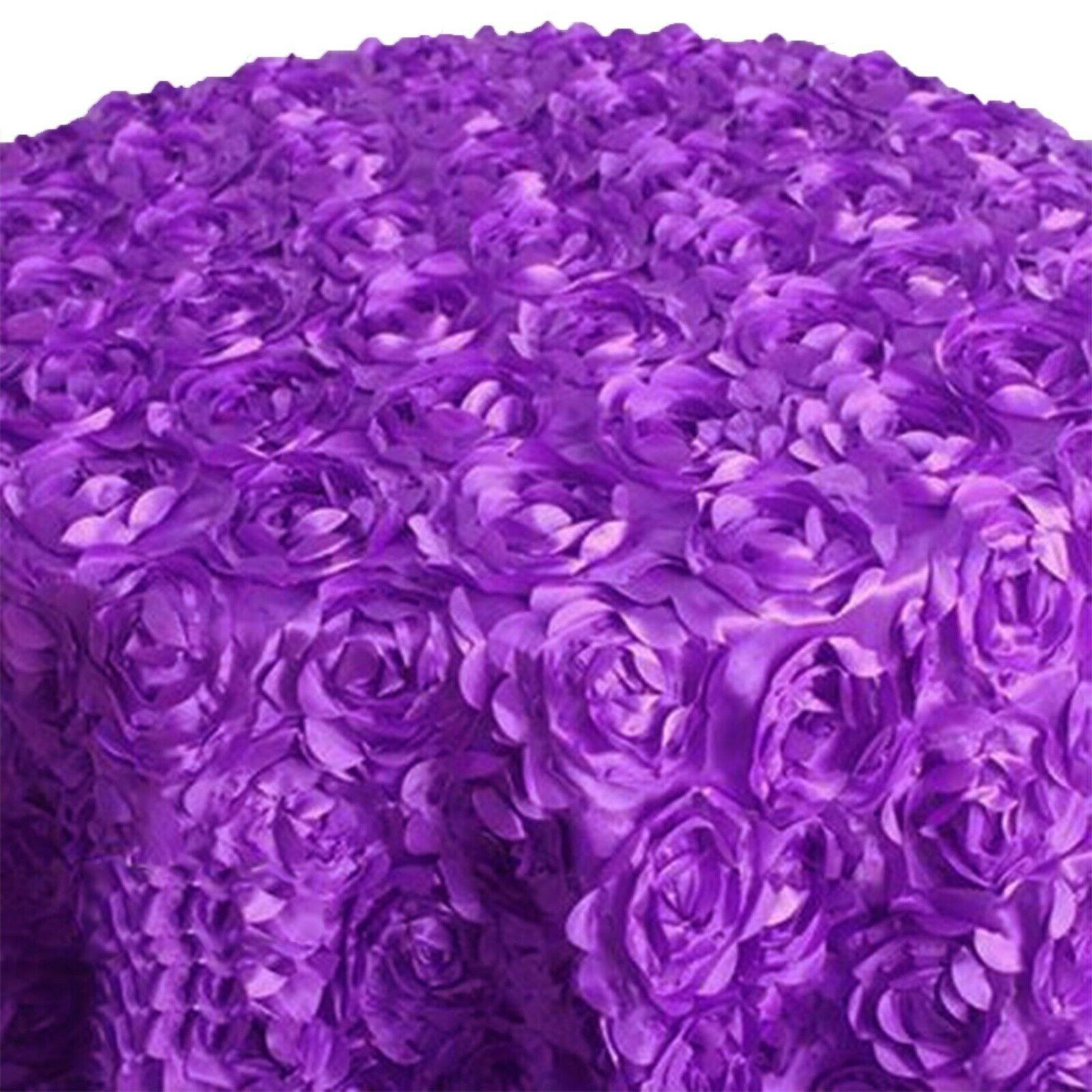 Purple Floral Leaves Rustic Rectangle Tablecloth