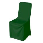 Housse de chaise carrée en polyester vert forêt