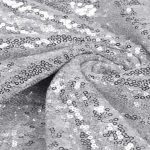 Silver Sequin Fabric 1m