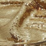Sequin Fabric Pale Gold 1m