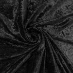 52 x 90″ Nappe en velours noir écrasé