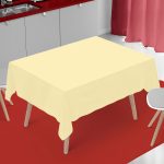 90" x 90'' Ivory Polyester Tablecloth - Image 6