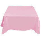 90 x 90'' Light Pink Polyester Tablecloth