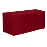 Nappe en polyester de 90 po x 156 po, bordeaux – Image 3