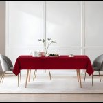 Nappe en polyester de 90 po x 156 po, bordeaux – Image 8