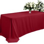 Nappe en polyester de 90 po x 156 po, bordeaux – Image 7