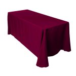 Nappe en polyester de 90 po x 156 po, bordeaux