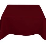 90 x 90'' Burgundy Polyester Tablecloth