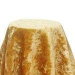 70" Gold Crushed Velvet Tablecloth