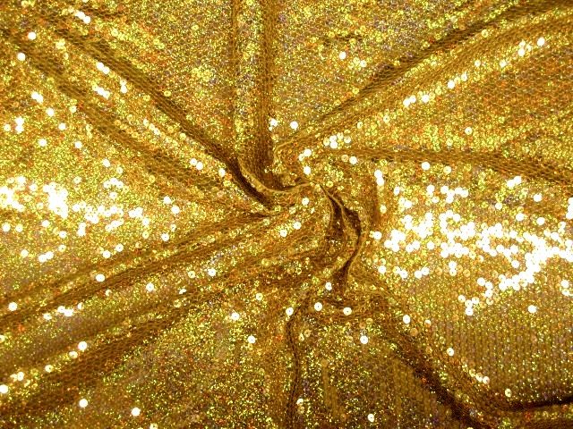 goldfabric_1.jpg 50cm x 50cm (19'' x 19'') Nappe Carrée Blanche à Paillettes – Image 1