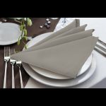 Serviettes en polyester gris 19" x 19" (10pcs) – Image 2