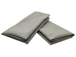 Serviettes en polyester gris 19" x 19" (10pcs)