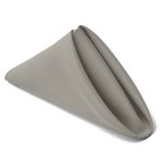Serviettes en polyester gris 19" x 19" (10pcs) – Image 4