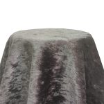 Grey Crushed Velvet Tablecloth