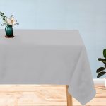 90 x 90'' Grey Polyester Tablecloth - Image 3