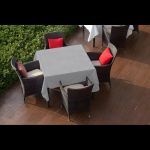 90 x 90'' Grey Polyester Tablecloth - Image 5