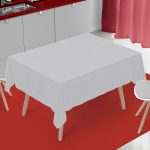 90 x 90'' Grey Polyester Tablecloth - Image 6