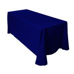 Nappe en polyester bleu marine de 90 po x 156 po