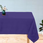 90 x 90''Navy Blue Polyester Tablecloth - Image 3