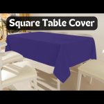90 x 90''Navy Blue Polyester Tablecloth - Image 4