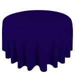 48" Round Navy Blue Polyester Tablecloth