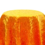 54'' Orange Crushed Velvet Tablecloth