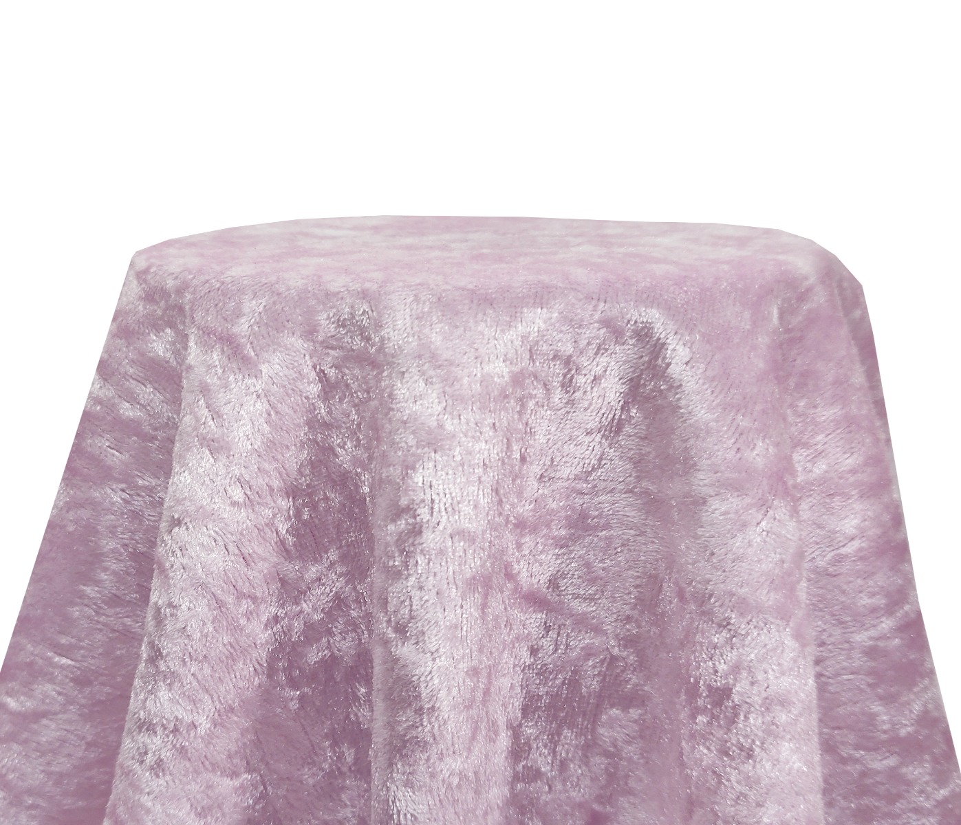 pink-round_1.jpg 54'' Pink Crushed Velvet Tablecloth - Image 1