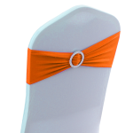Bande de chaise en spandex orange 10 pièces