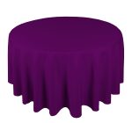 Nappe ronde en polyester violet 54''