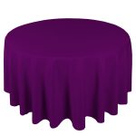 Nappe ronde en polyester violet 54''