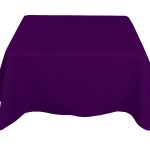90'' x 90'' Purple Polyester Tablecloth