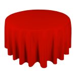 Nappe ronde en polyester rouge 54''