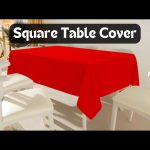 Nappe en polyester rouge 70'' x 70'' – Image 4