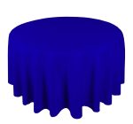 Nappe ronde 120" en polyester bleu roi