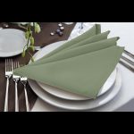 Serviettes de table imprimées en polyester vert sauge (10pcs) – Image 5