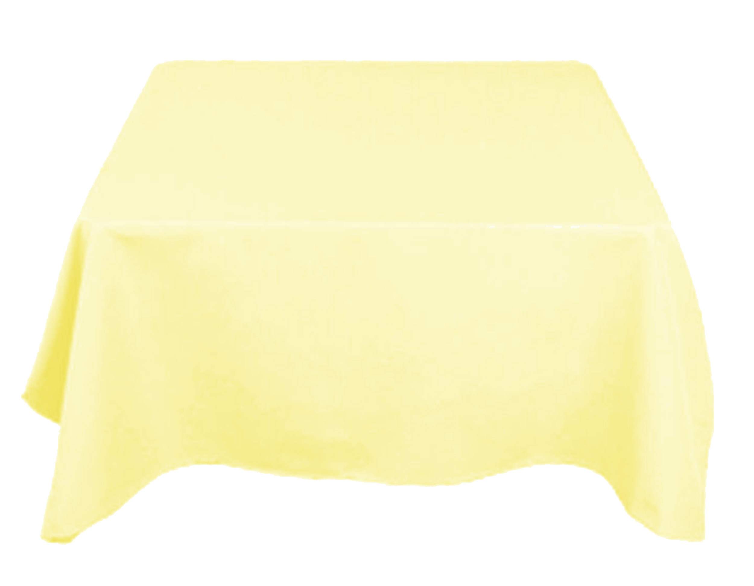 square-ivory-3.jpg 90" x 90'' Ivory Polyester Tablecloth - Image 1