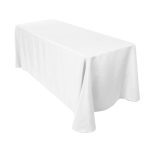 Nappe en polyester blanc de 60 po x 84 po