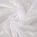 60 x 102" White  Crushed Velvet Tablecloth